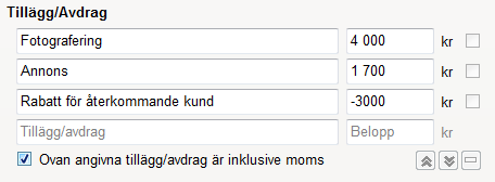 PROVISIONSDELNING I de fall då en del av provisionen ska gå till en kollega, finns nu stöd för detta i systemet. Du kan här ange procentuell andel av provision eller arvode, och namnet på din kollega.
