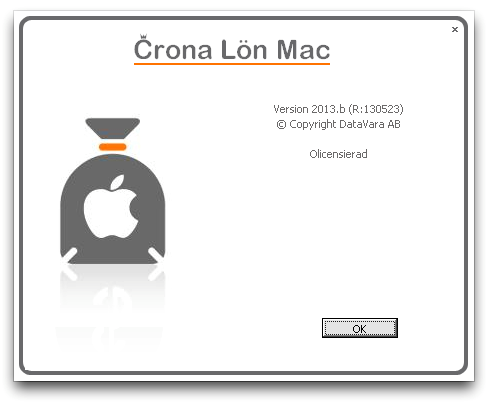 Licensiera Çrona Lön Mac Installation För att kunna köra Crona Lön Mac i produktion krävs att installationen aktiveras och licensieras.