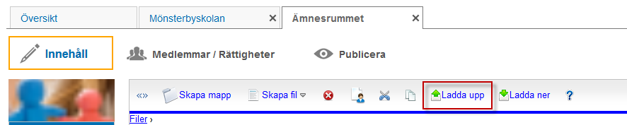 Sida 14/22 1.6.2.2 Ladda upp/ ner fil till edwise 4. Klicka på Ladda upp eller Ladda ner. 5. Du får en varning om att Javaversionen bör uppdateras. a. Om du kan och vill göra det själv, gå till sidan som det hänvisas till i dialogen.