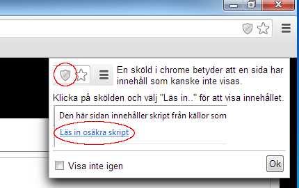 Sida 8/22 1.3.3 Chrome I Chrome har det uppstått problem med att visa innehåll från webbsidor som inte stödjer https.