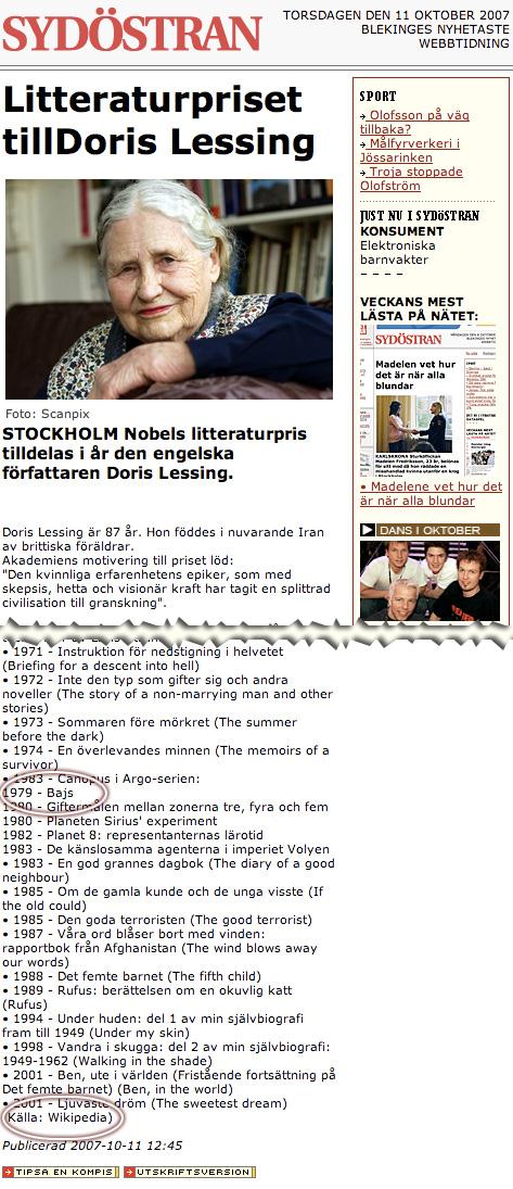 Men Wikipedia måste man väl kunna lita på? Eller.