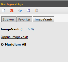 Bildhantering Lägg till bild Klicka på fliken ImageVault och välj Öppna ImageVault. Välj sedan Ladda upp fil.