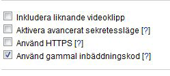 Klicka sedan på ikonen Inbäddadmedia och sedan på Avancrat. Därefter under WMode skrolla ned i rullistan till Transparent och Infoga.