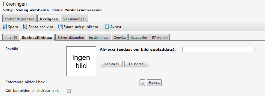 Vanlig webbsida och vanlig webbsida bred Vanlig webbsida är den mest använda sidmallen. En Vanlig webbsida går i stort sett att skapa under vilken sida som helst i trädet.