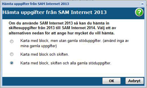 Starta SAM Internet När du har loggat in i SAM Internet kommer du till SAM Internets startsida. På startsidan hittar du användbara länkar.