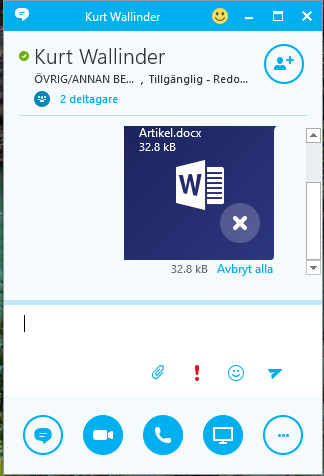 Snabbmeddelande skicka dokument Du kan också skicka dokument.