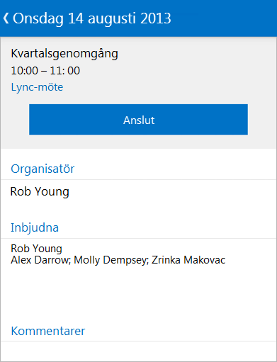 Använda Android-appar Installera appar för din Android-telefon som är utformade för att fungera med Office 365, så att du kan fortsätta att samarbeta med kollegor och arbeta när du inte är på plats.