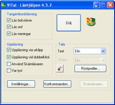 5. LÄS TEXT PÅ INTERNET 5.1 Läs hemsidor med Skärmläsaren För att läsa text från hemsidor på internet använder man funktionen som kallas Skärmläsaren.