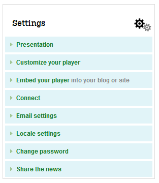 Dashboard Inställningar/Settings Som ny användare på Bambuser är det bra att se över dina inställningar.