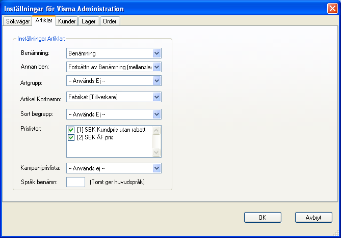 Figur 2.8: Systeminformation i Visma administration 4.