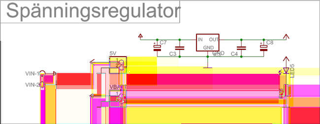 3.2 Montering Figur 7: Komponenter för spänningsregulator Figur 8: