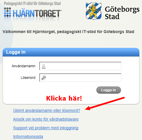 Viktig information om vårdnadshavarkonto Uppgifter som används i Hjärntorget hämtas från stadens registersystem för barn, elever och personal.