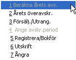 Användarmanual 43 2) Fyll i fältet Beskrivning. 3) Hämta leverantör från leverantörsregistret med tangent <F5>. 4) Ange anskaffningsvärde. 5) Ange ekonomiskt livslängd i åratal.