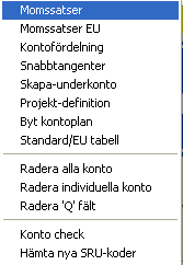 Användarmanual 47 Fältförklaringar Konto Konto, Alfanummeriskfält 13 positioner Benämning Alfanummeriskfält 70 positioner Klass Alfanummeriskfält 3 positioner, fältet är reserverat för framtida behov