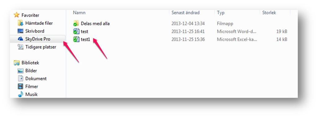 finns på din Skydrive Pro Övning Synkronisera din Skydrive Pro