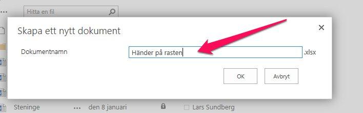 Skapa en enkätundersökning Börja med att klicka på SkyDrive och Nytt dokument och