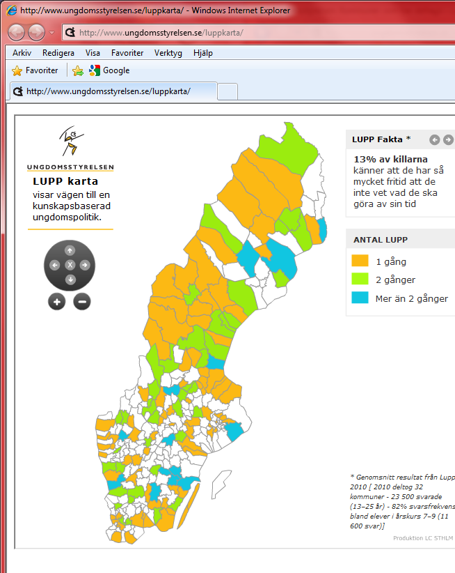 Sedan 2001 har nästan 50 % av Sveriges kommuner deltagit.
