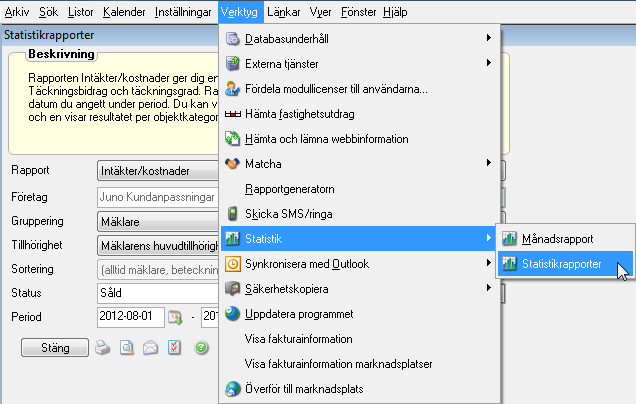 Då kan du redigera posten Fotograf. Ändra beloppet till 1 800:- och markera kostnaden som Utfall. I listan kan du se vilka kostnader som är verkliga (utfall) och vilka som är budgeterade.