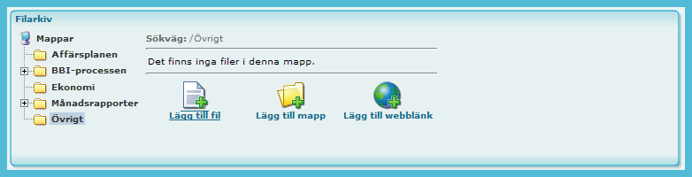 Filarkiv. 7.1 Under fliken Filarkiv skapar du projektspecifik mappstruktur där du sparar alla de filer som ingår i projektet.