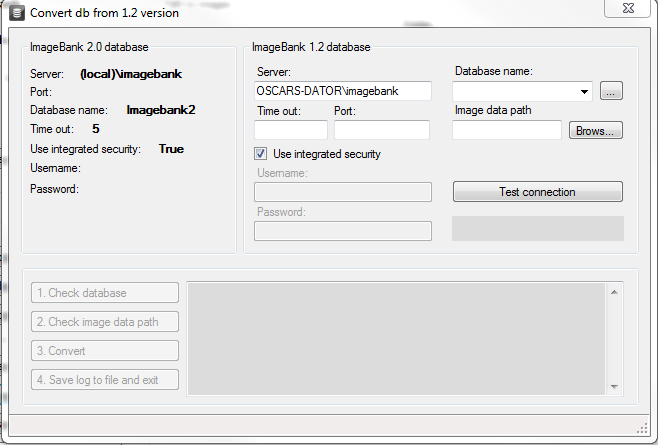 UPPGRADERA DIN IMAGEBANK 1.2 DATABAS OCH BILDMAPP TILL 2.1 Har ni haft Imagebank 1.2 tidigare och ska börja med 2.1 behöver ni konvertera den gamla databasen samt bildmappen till en ny struktur.