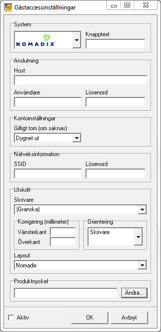 CardPro Visitor 6 12 Wifi Allmänt Besökaren kan ges access till ett trådlöst gästnätverk vid besöket.