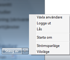 Nyheter i Windows 7 Starta och avsluta Windows Starta Windows Logga in med ditt användarnamn och lösenord.