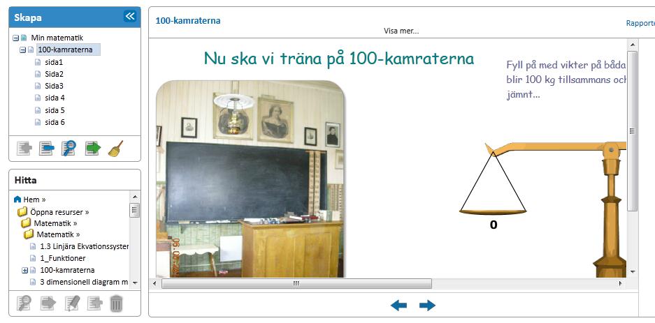 Välj nu i Hitta att markera och dra 100-kamraterna upp till Skapa och