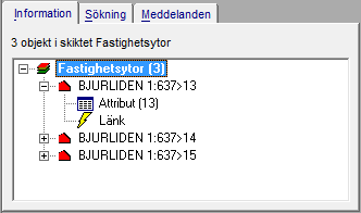 Attributdata Genom att dubbelklicka på ett objekts attribut i listan öppnas en dialogruta där attributen visas i klartext. Genom att trycka på knappen går attributen att redigera.