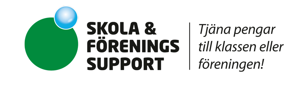 Skola & Föreningssupport i Sverige AB erbjuder skolor, föreningar och idrottsklubbar ett LÖNSAMT och RISKFRITT koncept att tjäna pengar till förening eller klasskassan