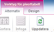 Övning 19 Skapa pivottabell Öppna