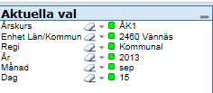 Val 6. Elever folkbokförda i kommunen som går i en kommunal skola utanför länet i Årskurs 1.
