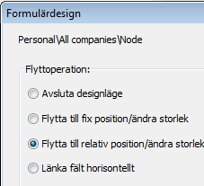 3. FLYTTA FÄLT PÅ KOPIA AV FLIK Gå till din nya flik och välj: Verktyg > Formulärdesign Ange dimensioner som inställning