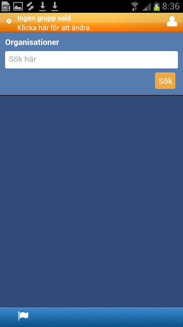 Välj organisation Har du behörighet till fler än en organisation så behöver du välja vilken