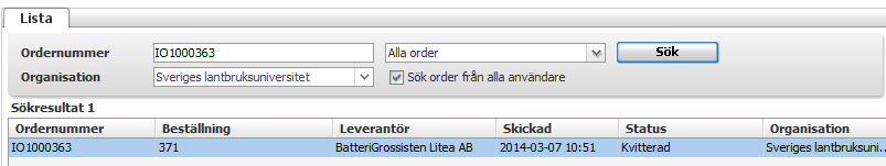 Godkänn beställning: Om rutan är tom så innebär det att man inte får några mail som gäller godkännande av en beställning.