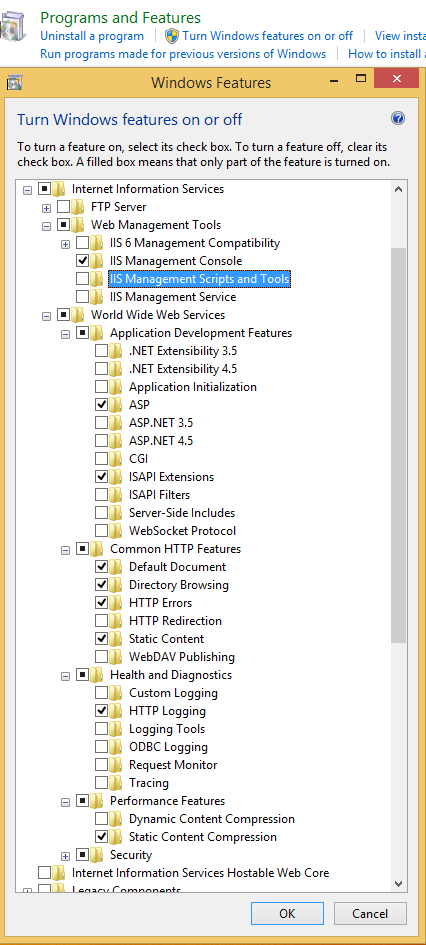 3.2.6 För Windows 8.x ( IIS 8.5) Förutsättningar: Grundläggande kunskap om Windows Server 2012. Tillgång till administratörsinloggning krävs.