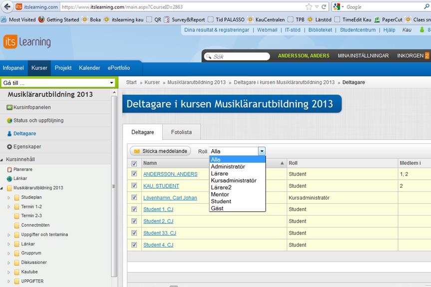 Det finns två sätt att skicka meddelanden i itslearning.