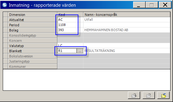 Page 2 of 25 1. Inrapportering Rapportering Inrapportering i Cognos Controller görs under menyn Bolag/Inmatning rapporterade värden. Här väljer man aktualitet (AC, BU, T1 eller T2) samt bolag.