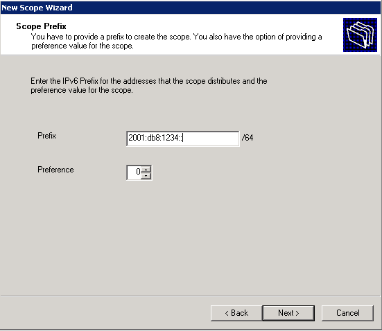 1.10 Aktivera DHCPv6 Nedan ges exempel på hur aktivering av DHCPv6 kan göras; i Windows 2008 och i ISC:s DHCPv6-server (http://www.isc.org) 1.10.1 Aktivera DHCPv6-server i Windows 2008 Windows Server 2008 och senare versioner har en DHCPv6-server inbyggt i operativsystemet.