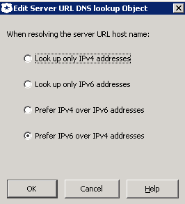 3. I Bluecoat kan man ställa in om kommunikation ska ske över IPv4 eller IPv6.