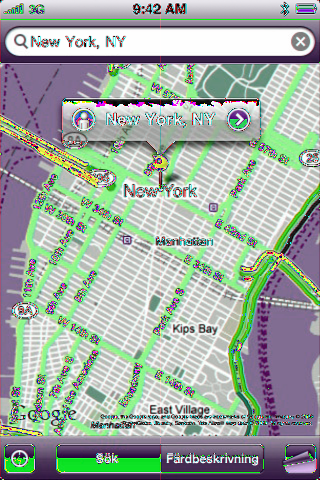 Visa trafikinformation Du kan visa trafikinformation för motorvägar på kartan om sådan finns tillgänglig. Så här visar eller gömmer du trafikinformation: Tryck på eller Göm trafik.