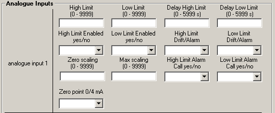 Digitala Ingångar (Digital Inputs) Fig. 5.10 Inställningsalternativen i gruppen digitala ingångar Delay (0-5999s) (Fördröjning) Här anges antal sekunder som ingångssignalen skall fördröjas (0-5999s).