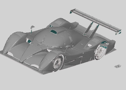 För att göra ritningarna till chassiet utfördes 3D-scanning av en modell av Bentleyn för att få en 3d-beskrivning att hålla sig inom när chassiet skulle ritas.