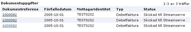 4.8 Sök faktura Gå till rätt sida Klicka på länken Sök faktura i menyn till vänster om du vill söka efter en enskild faktura. Sida: Sök faktura Detta är ett exempel på sidan Sök faktura.