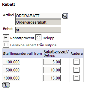 Senast Uppdaterad: 11-10-10 Exder Akademibokhandeln EDI Sida 20 av 52 Som standard är då valet rabattprocent ifyllt, men ni kan givetvis ändra detta till belopp om ni så önskar.