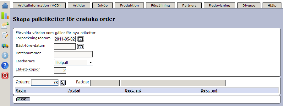 Senast Uppdaterad: 11-10-10 Exder Akademibokhandeln EDI Sida 40 av 52 Motsvarande lista i formatet Detaljerad lista. 2.8 Etiketter Godset skall märkas med etiketter.