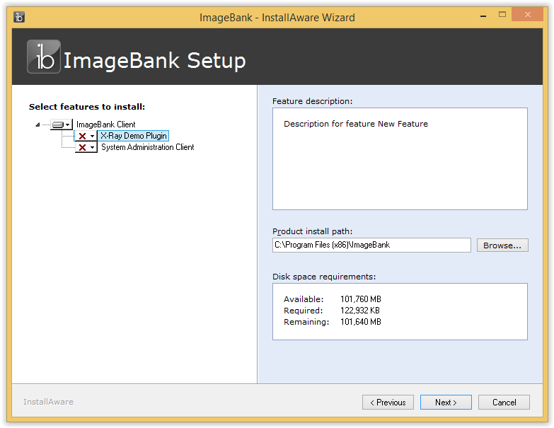 3. När installationen för systemkraven är klar startar ImageBank installationen. Klicka på [Next] för att läsa licensavtalet och bocka för att ni godkänner licensavtalet nere till vänster. 4.