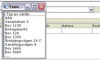 I exemplet ovan kommer alla fakturor med i rapporten som kommer från företag med företagsnamn som slutar på AB, och med postadress i Malmö.