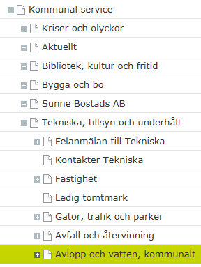 (Till exempel en testsida, eller en sida som bara är påbörjad och inte klar att publicera.