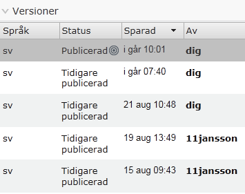 Inställningar och visningssätt i CMS7.5, på sunne.se Sida 7 av 8 Så här gör en sida som hämtar innehåll a.