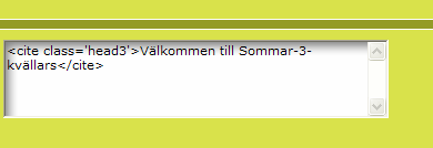 6.3 HTML-hjälpen Då man loggat in finns det en funktion kallad HTML-hjälpen. Denna når man genom att klicka på HTML-hjälpen strax under menyn.